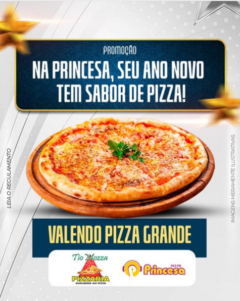 Na Princesa, seu ano novo tem sabor de pizza