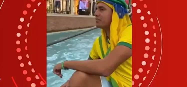 Influenciador baiano viraliza nas redes sociais com vídeo em que imita cobradores de vans em canoa no Catar: ‘bora, última chamada’