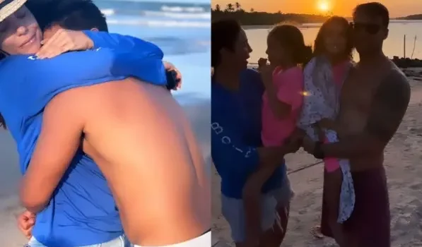 Ivete Sangalo compartilha fim de semana com a família em Boipeba