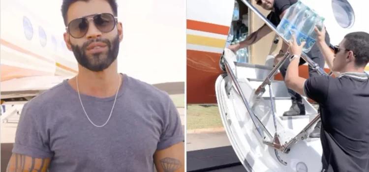 Gusttavo Lima envia jatinho com doações e medicamentos para o Rio Grande do Sul