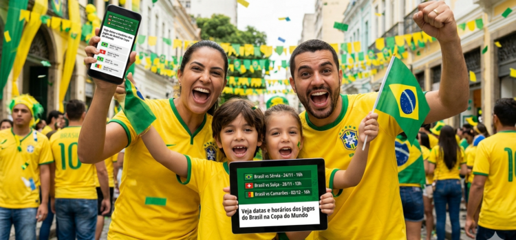 Veja datas e horários dos jogos do Brasil na Copa do Mundo